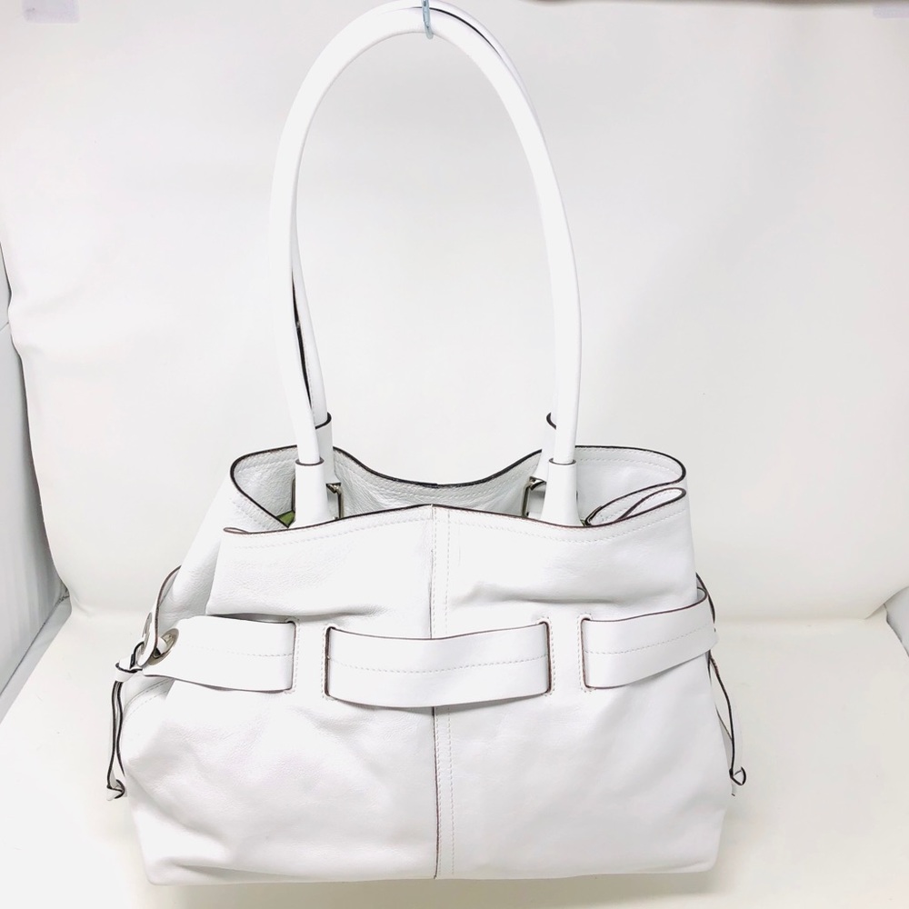CAVALCANTI white leather tote purse, made in Italy